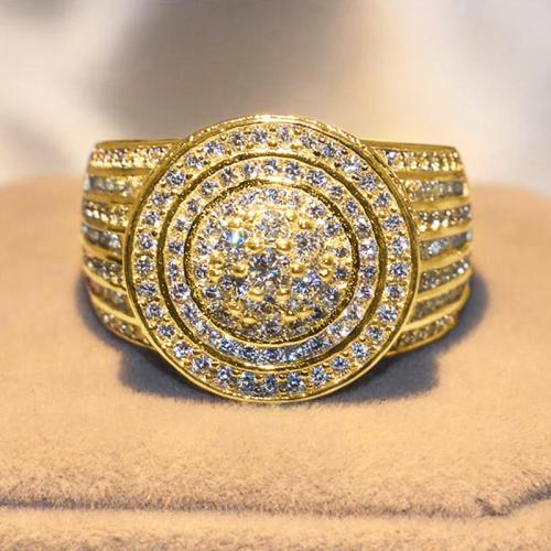 Krychlový Circonia Micro vydláždit mosazný prsten, Mosaz, různé velikosti pro výběr & micro vydláždit kubické zirkony & pro ženy, Prodáno By PC