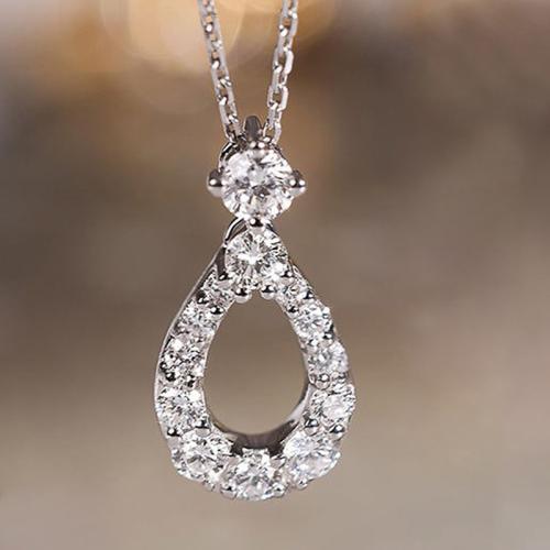 Collier en laiton cubique Zircon Micro Pave, Placage, pavé de micro zircon & pour femme & creux, Longueur Environ 45 cm, Vendu par PC