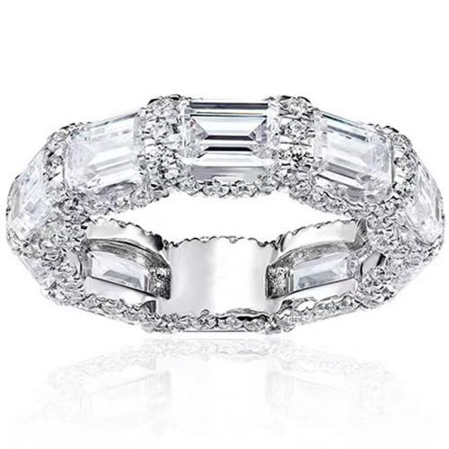 Krychlový Circonia Micro vydláždit mosazný prsten, Mosaz, různé velikosti pro výběr & micro vydláždit kubické zirkony & pro ženy, Prodáno By PC