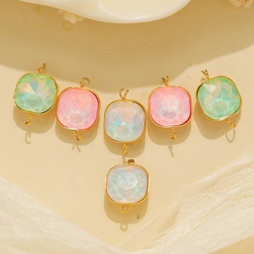 Mode Lampwork Pendants, 304 rostfritt stål, med Lampwork, guldfärg pläterade, DIY, fler färger för val, 10PC/Bag, Säljs av Bag