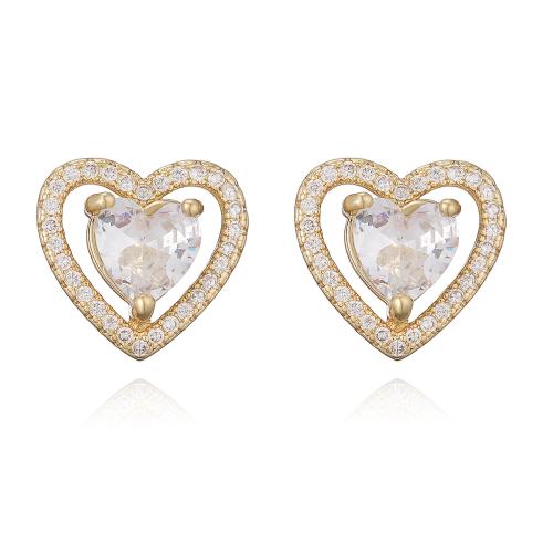Boucles d'oreilles en laiton zircon cubique pavent, avec perle de plastique, Plaqué or 18K, différents matériaux pour le choix & styles différents pour le choix & pavé de micro zircon & pour femme, Vendu par paire