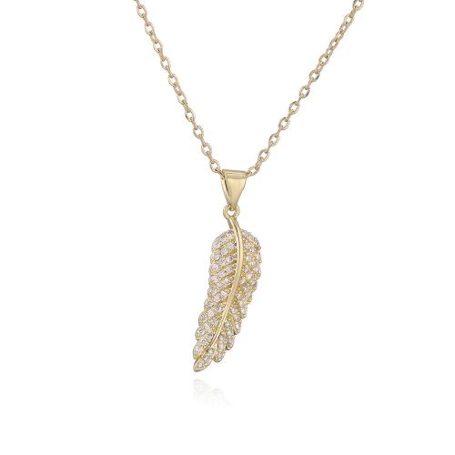 Collier en laiton cubique Zircon Micro Pave, Plaqué or 18K, styles différents pour le choix & pavé de micro zircon & pour femme, Vendu par PC