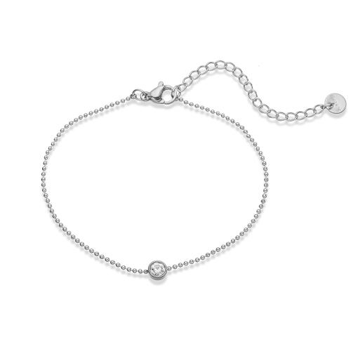 Bijoux bracelet en acier inoxydable, Acier inoxydable 304, Placage, bijoux de mode & pavé de micro zircon & pour femme, plus de couleurs à choisir, Vendu par PC