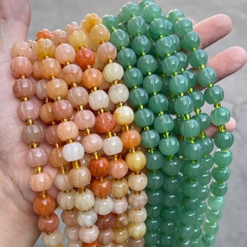 Gemstone Smycken Pärlor, Ädelsten, Pumpa, polerad, naturliga & DIY & olika material för val, 10x12mm, Såld Per Ca 38 cm Strand