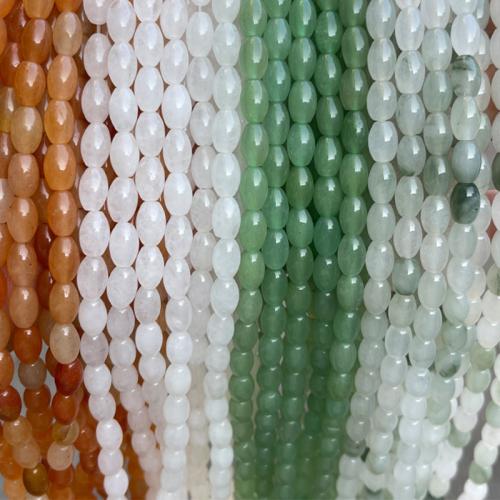 Gemstone Smycken Pärlor, Ädelsten, polerad, DIY & olika material för val, 6x9mm, Såld Per Ca 38 cm Strand