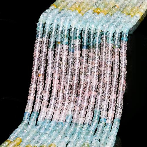 Gemstone Smycken Pärlor, Morganit, Abacus, polerad, DIY & fasetterad, 2x4mm, Ca 140PC/Strand, Säljs av Strand