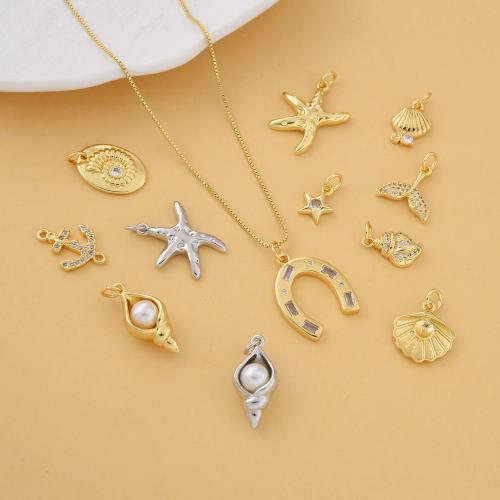 Cubique Pendentif en laiton zircon pavent, avec perle de plastique, Placage, DIY & pavé de micro zircon, plus de couleurs à choisir, protéger l'environnement, sans nickel, plomb et cadmium, Vendu par PC