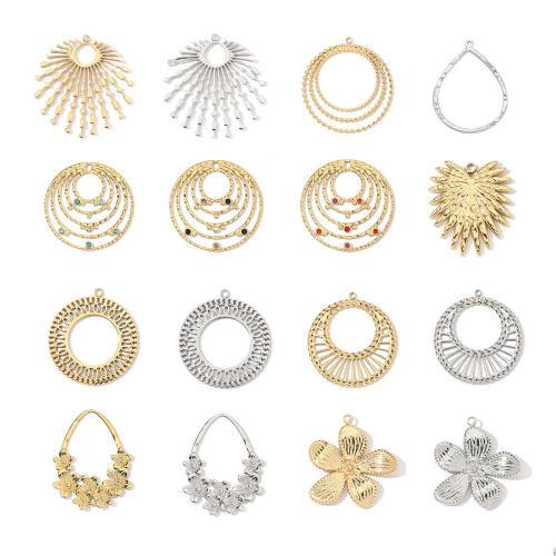 Nerezová ocel Šperky Přívěsky, 304 Stainless Steel, barva pozlacený, DIY & s drahokamu, více barev na výběr, 3PC/Bag, Prodáno By Bag