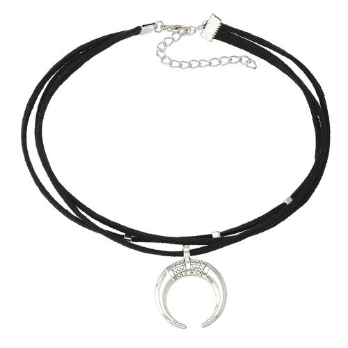Collier bijoux de mode, alliage de zinc, avec Velveteen, fait à la main, styles différents pour le choix & pour femme, Vendu par PC