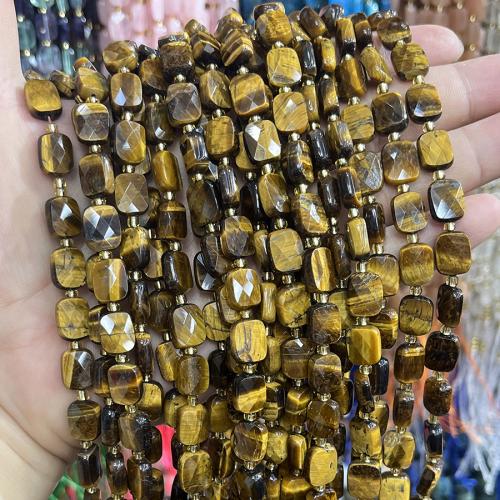 Tiger Eye pärlor, med Seedbead, DIY, blandade färger, 8x10mm, Såld Per 34 cm Strand