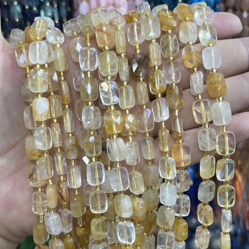 Gemstone Smycken Pärlor, med Seedbead, DIY, blandade färger, 8x10mm, Såld Per 38 cm Strand