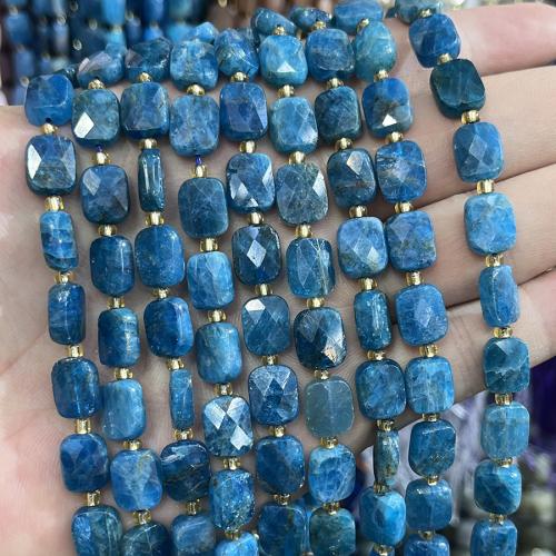 Gemstone Smycken Pärlor, apatiter, med Seedbead, DIY, blandade färger, 8x10mm, Såld Per 38 cm Strand