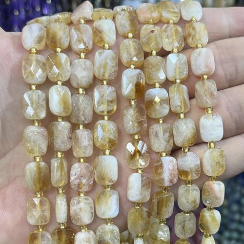 Přírodní citrín korálky, s Seedbead, DIY, smíšené barvy, 8x10mm, Prodáno za 38 cm Strand