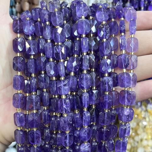 Přírodní Ametyst korálky, s Seedbead, DIY, nachový, 8x10mm, Prodáno za 38 cm Strand