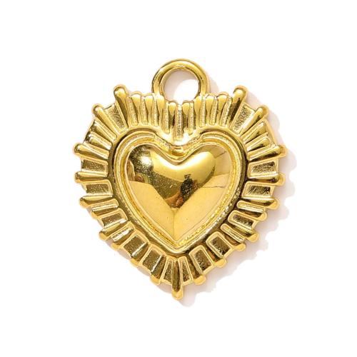 Přívěsky srdce z nerezové oceli, 304 Stainless Steel, barva pozlacený, DIY & smalt & s drahokamu, více barev na výběr, 3PC/Bag, Prodáno By Bag