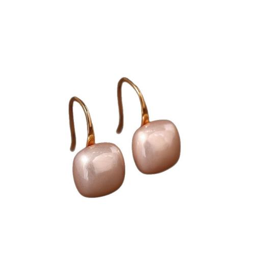 Mosaz pokles náunice, s Plastové Pearl, skutečný pozlacené, módní šperky & pro ženy, Prodáno By Pair