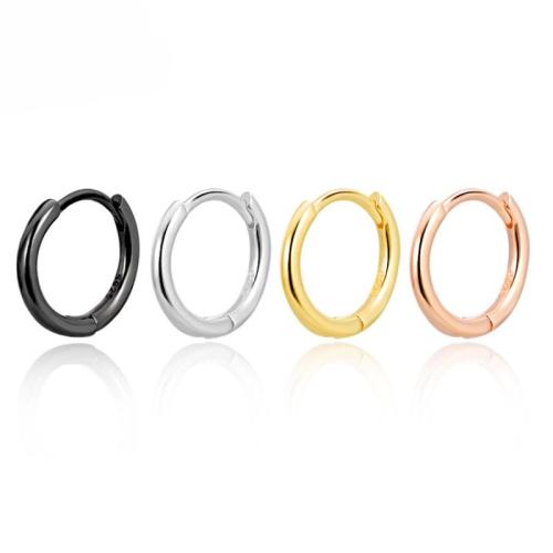 925 sterling silver Huggie Hoop Earring, Donut, mode smycken & för kvinna, fler färger för val, Säljs av Par