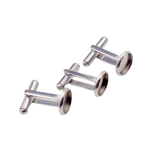 Μανικετόκουμπα Ευρήματα, 304 από ανοξείδωτο χάλυβα, Γύρος, DIY & διαφορετικό μέγεθος για την επιλογή, αρχικό χρώμα, Sold Με PC