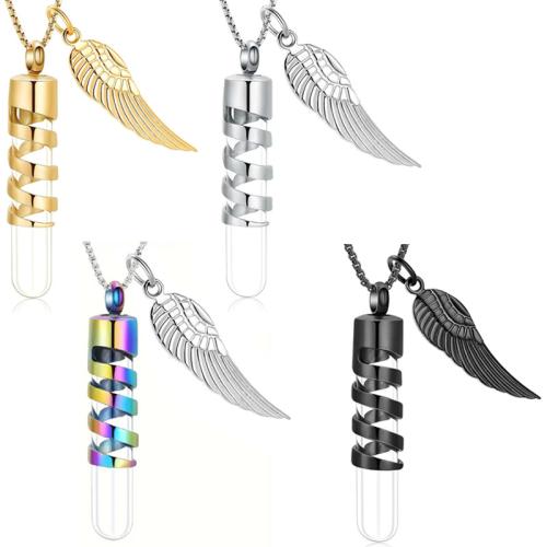 304 Stainless Steel Cinerary rakev přívěšek, Sloupec, á, DIY, více barev na výběr, Prodáno By PC