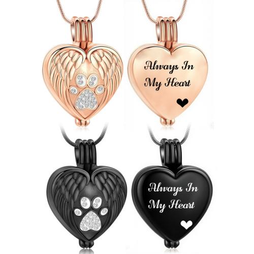 304 Stainless Steel Cinerary rakev přívěšek, Srdce, á, DIY & s drahokamu, více barev na výběr, Prodáno By PC