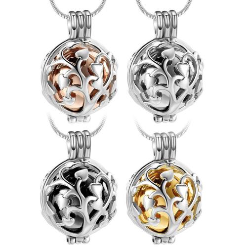 Kremering Smycken Aska Urn Halsband, 304 rostfritt stål, Träd, plated, mode smycken & ihålig, fler färger för val, Säljs av PC
