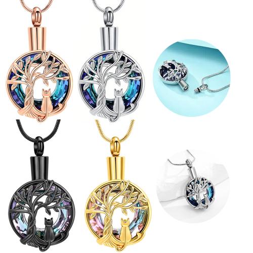 304 Stainless Steel Cinerary rakev přívěšek, Strom, á, DIY, více barev na výběr, Prodáno By PC