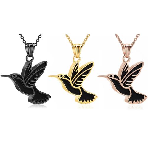 304 Stainless Steel Cinerary Casket Pendant Bird plated DIY Sold By PC