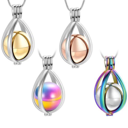 Kremering Smycken Aska Urn Halsband, 304 rostfritt stål, Dropp, plated, mode smycken & ihålig, fler färger för val, Säljs av PC