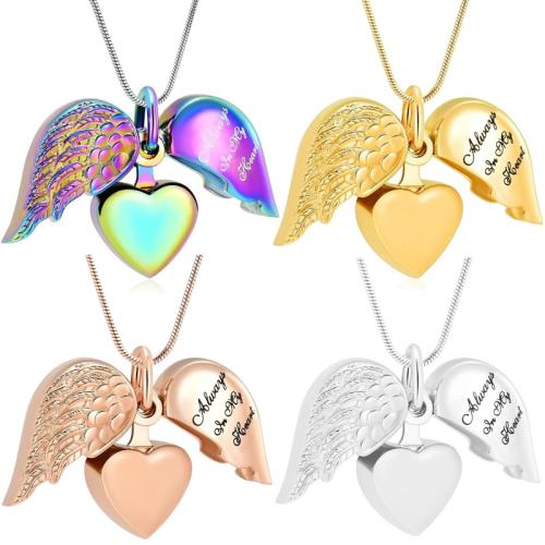 304 Stainless Steel Cinerary Casket Pendant Heart plated DIY Sold By PC