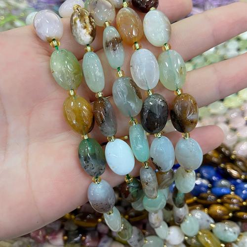 Jade Pärlor, Australien Jade, med Seedbead, Oval, DIY, blandade färger, 14x10x6mm, Såld Per 38 cm Strand