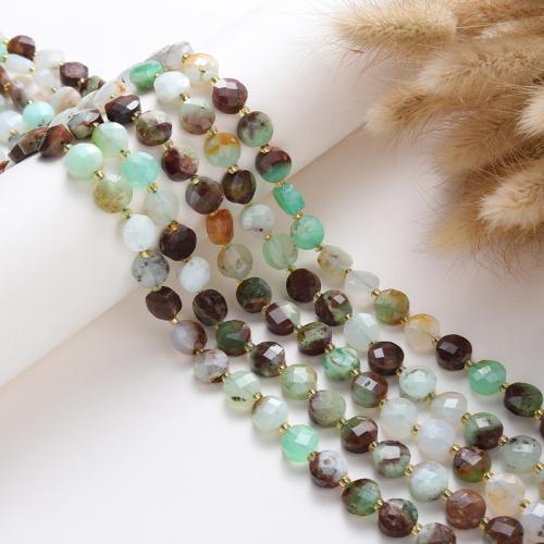 Jade Pärlor, Australien Jade, med Seedbead, Flat Round, DIY, blandade färger, 10x10x4mm, Såld Per 38 cm Strand