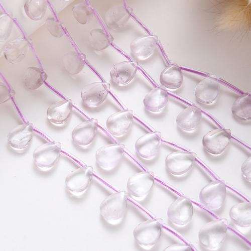 Přírodní Ametyst korálky, Slza, DIY, nachový, 14x10x5mm, Prodáno za 38 cm Strand