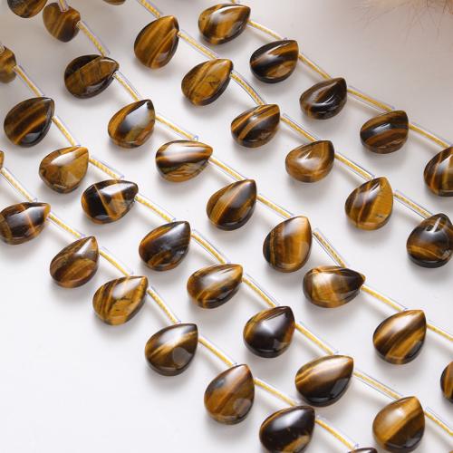 Tiger Eye pärlor, Dropp, DIY, blandade färger, 14x10x5mm, Såld Per 38 cm Strand