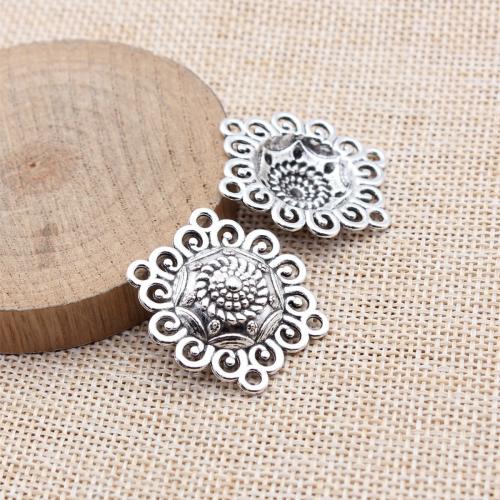 Flower Zink Alloy Connector, plated, DIY & ihålig, fler färger för val, 10PC/Bag, Säljs av Bag