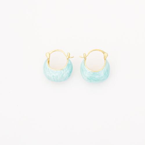 Latão Leverback Brinco, cobre, bolsa de mão, banhado a ouro genuino, joias de moda & para mulher & esmalte, Mais cores pare escolha, vendido por par