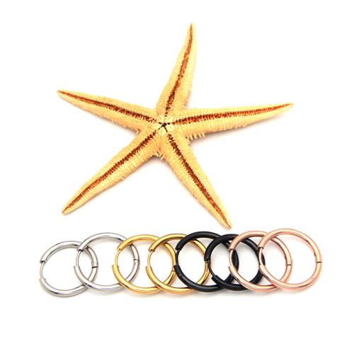 acero inoxidable 304 Anilla Aro Pendiente, Donut, chapado, unisexo & diverso tamaño para la opción, más colores para la opción, Vendido por UD