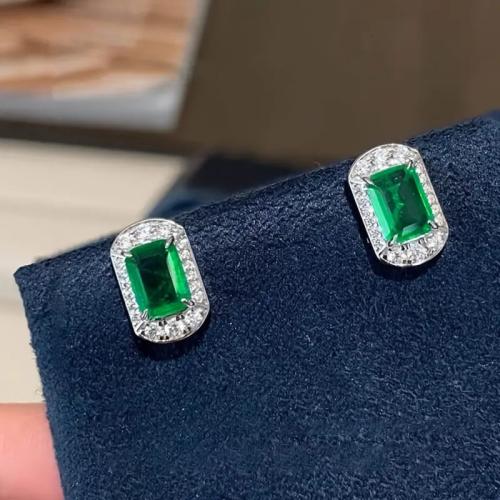 Boucles d'oreilles en laiton zircon cubique pavent, Placage, bijoux de mode & pavé de micro zircon & pour femme, Vendu par paire