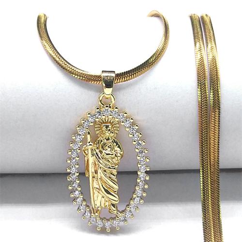 Collier en laiton cubique Zircon Micro Pave, Placage, unisexe & pavé de micro zircon & creux, plus de couleurs à choisir, Vendu par PC