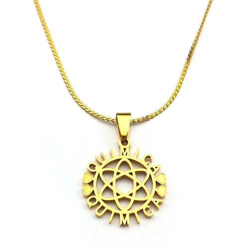 Nerezová ocel šperky náhrdelník, 304 Stainless Steel, módní šperky & pro muže & dutý, více barev na výběr, Prodáno By PC