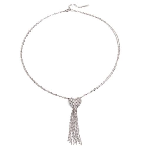 Nerezová ocel šperky náhrdelník, 304 Stainless Steel, módní šperky & různé styly pro výběr & pro ženy, Původní barva, Prodáno By PC