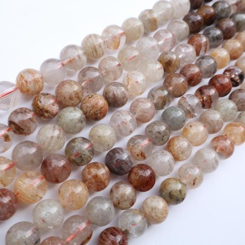 Šperky korálky přírodní křemenné, Phantom Quartz, DIY, smíšené barvy, Prodáno za 38 cm Strand