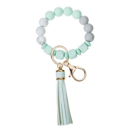 silicona cierre de llave, con Madera de haya & Cuero de PU & aleación de zinc, hecho a mano, Joyería & unisexo, más colores para la opción, 200x80mm, Vendido por UD