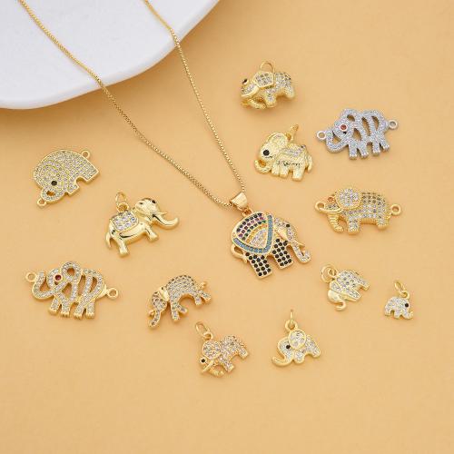 Bijoux pendentifs en laiton, Placage, DIY & pavé de micro zircon, plus de couleurs à choisir, protéger l'environnement, sans nickel, plomb et cadmium, Vendu par PC