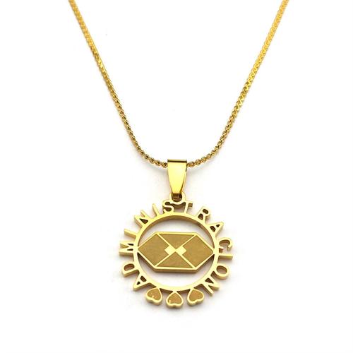 Nerezová ocel šperky náhrdelník, 304 Stainless Steel, módní šperky & pro muže & dutý, více barev na výběr, Prodáno By PC