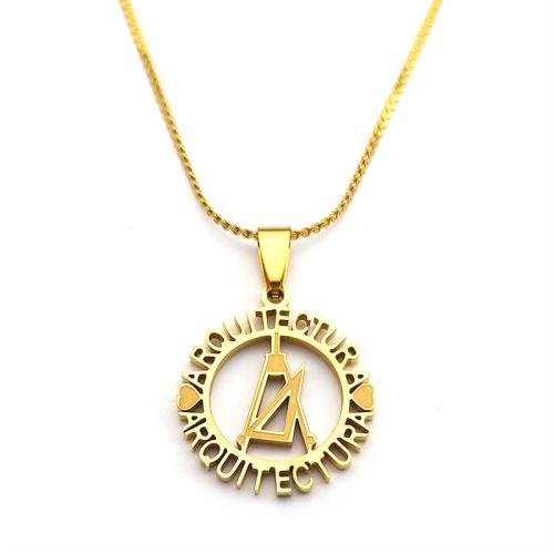 Nerezová ocel šperky náhrdelník, 304 Stainless Steel, módní šperky & pro muže & dutý, více barev na výběr, Prodáno By PC