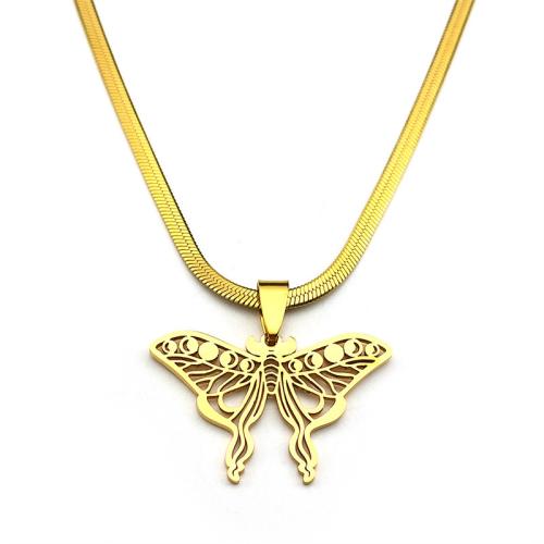 Nerezová ocel šperky náhrdelník, 304 Stainless Steel, módní šperky & pro ženy & dutý, více barev na výběr, Prodáno By PC