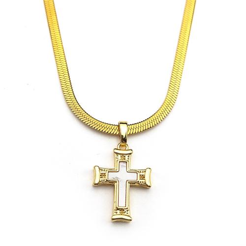 Collier en laiton, Placage, bijoux de mode & rotatif & pour femme, doré, Vendu par PC