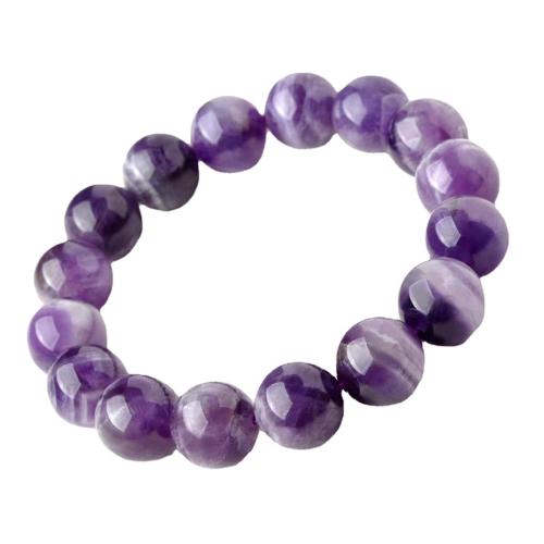Bracelets quartz, améthyste, bijoux de mode, violet, Longueur 19 cm, Vendu par PC