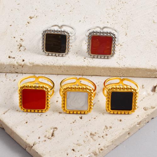 Smalt z nerezové oceli prst prsten, 304 Stainless Steel, á, módní šperky, více barev na výběr, Prodáno By PC