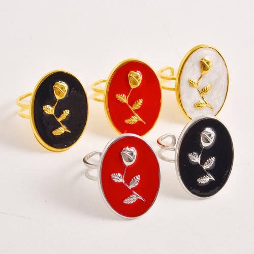 Smalt z nerezové oceli prst prsten, 304 Stainless Steel, á, módní šperky, více barev na výběr, 26mm, Prodáno By PC